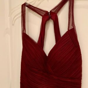 #Levkoff Crisscross Strap English Net A-Line Gown